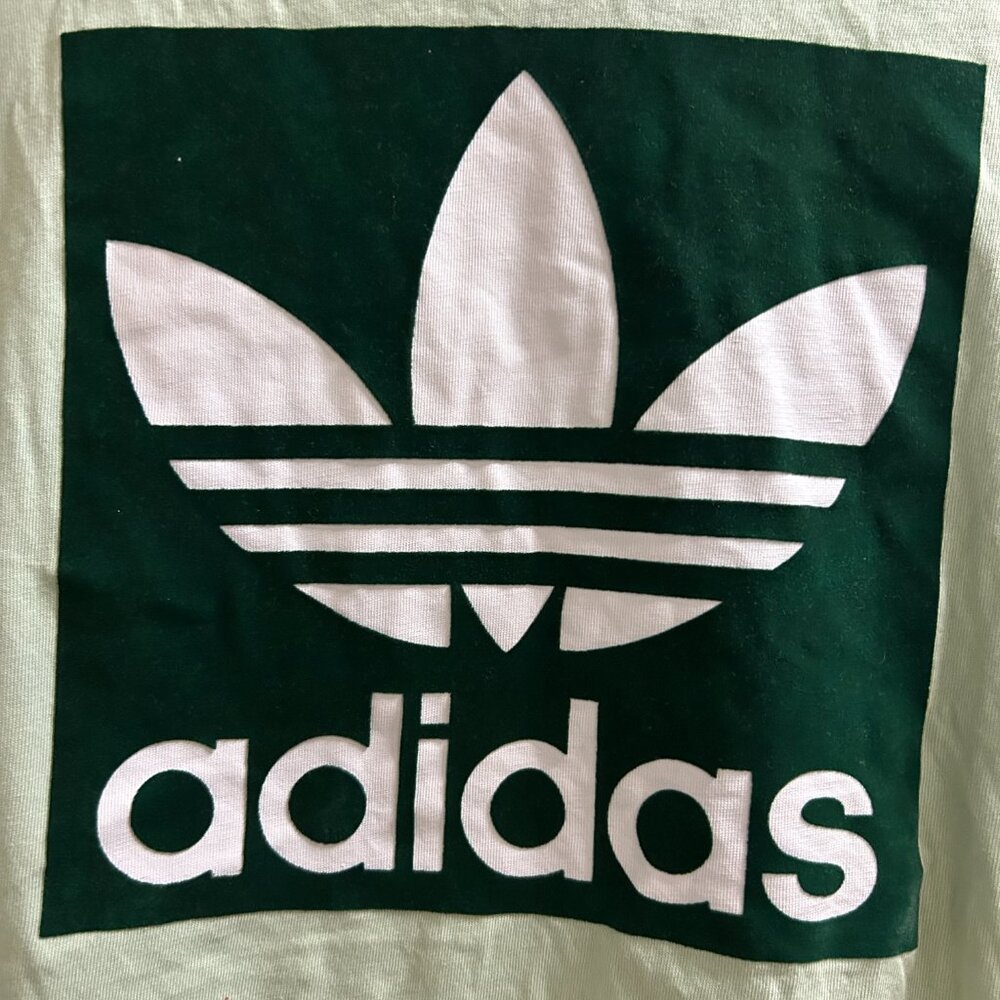 Adidas Originals Kids Size XL 15-16Y Green trefoil short sleeve tee T-shirt - Picture 9 of 15
